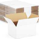 Shipping Boxes Set of 28,White Corrugated Cardboard Box Literature Mailer for Mailing Packing Gifts Small Business (7 X 5 X 4 inches)
