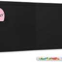 Feltor Felt Bulletin Board, 47"x23" Vision Board Contains 20 Push Pins (Random Color) School Home Wall Acoustic Panel - Black