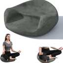 Meditation Cushion & Pillow Seat - No More Numb Legs Comfortable Memory Foam Sitting for Adult, idea for Reading, Yoga., Standard