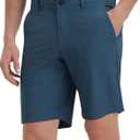 M MAELREG Golf Shorts Men Print Quick Dry 9" Stretch Lightweight Water-Resistant Flex Flat Front Fashion Mens Shorts Casual (Dark Blue Interlacing)