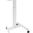 Mount-It! Adjustable Rolling Laptop Desk, Mobile Standing Desk with Wheels, Small Sit-Stand Computer Cart for Home, Office, or Classroom, 29.644.2" Height, 23.6"x20.5" Desktop, White