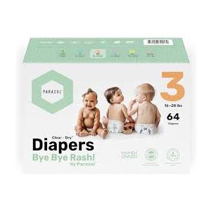 Clear+Dry Disposable Diapers | RashShield Protection, Leakproof Design, Hypoallergenic Diaper Set (Size 3 (192)