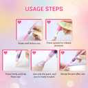 12 Colors Nail Art Pens for Women, Fine Tips Nail Polish Pens Quick Dry, Acrylic Painted Pen Set, 3D Nail Polish Markers for Salon Professional Manicure Tools