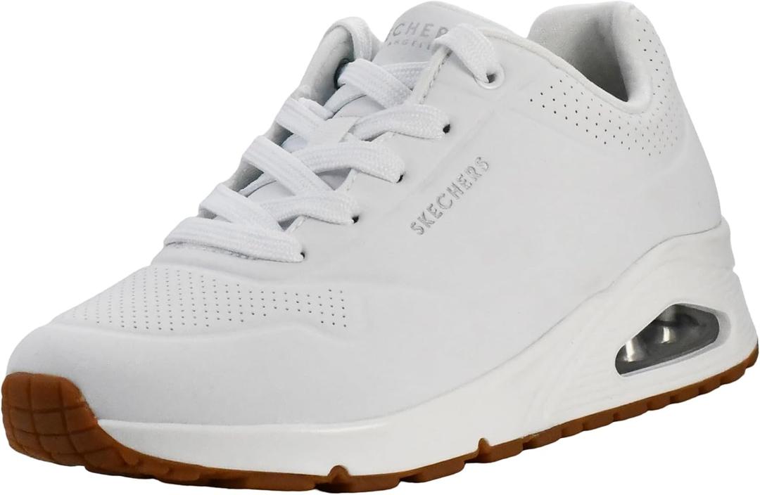 Skechers Women's Uno Stand on Air Sneakers (9.5 Wide, White)