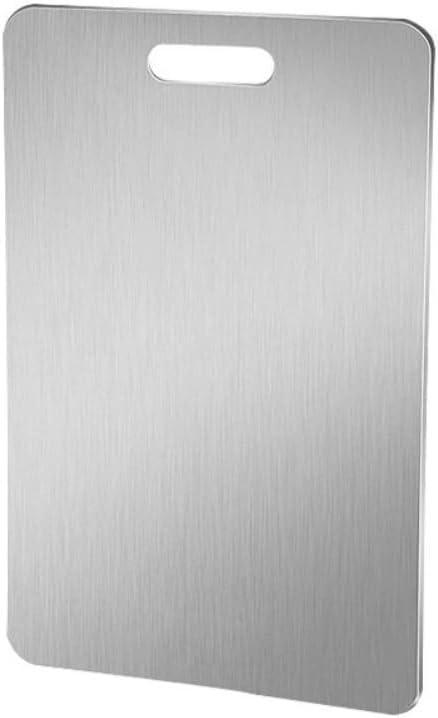 1 Pack Stainless Steel Cutting Board for Kitchen,Fruit Cutting Board,Dishwasher Safe Cutting Boards for Kitchen,Stainless Steel Double Sided Chopping Board for Fruit Meat Vegetable (10x15)