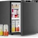 Antarctic Star Mini Fridge with Freezer, Rated 1.6 cu.ft, Small Upright Refrigerator with Removable Shelves, 7 Adjustable Thermostat, Low Noise for Bedroom/Apartment/Office,Purple