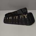 ELEAD Super-Thin Open End Wrench Set | 19-Piece SAE & Metric Sizes | CR-V Nickel Plated | Ultra-Slim Design | Corrosion-Resistant | Durable Roll-Up Pouch for Mechanics