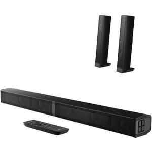 2.2 CH Soundbar for Smart TV, 2-in-1 Detachable Sound Bar for TV, Gaming Monitor, Surround Sound System, Bluetooth 5.3/HDMI-ARC/Optical/AUX Connections