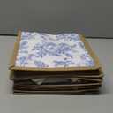 Paterr 6 Pcs Bridesmaid Bags Blue White Vintage Floral Burlap Tote Bridal Party Gift Bags Reusable Jute Tote with Handles Medium for Wedding Day Engagement DIY Shopping Bridal Shower