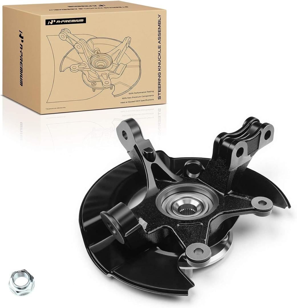 A-Premium Front Left Steering Knuckle & Wheel Bearing Hub Assembly Compatible with Honda Pilot 2003 2004, Driver Side