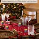 LOGUIDE Gold Flameless Votive Candles, 12-Pack Gold & Purple Glitter Battery Operated LED Tea Lights Candle for Christmas Decorations, Wedding Centerpieces, Party, Birthday, Anniversary