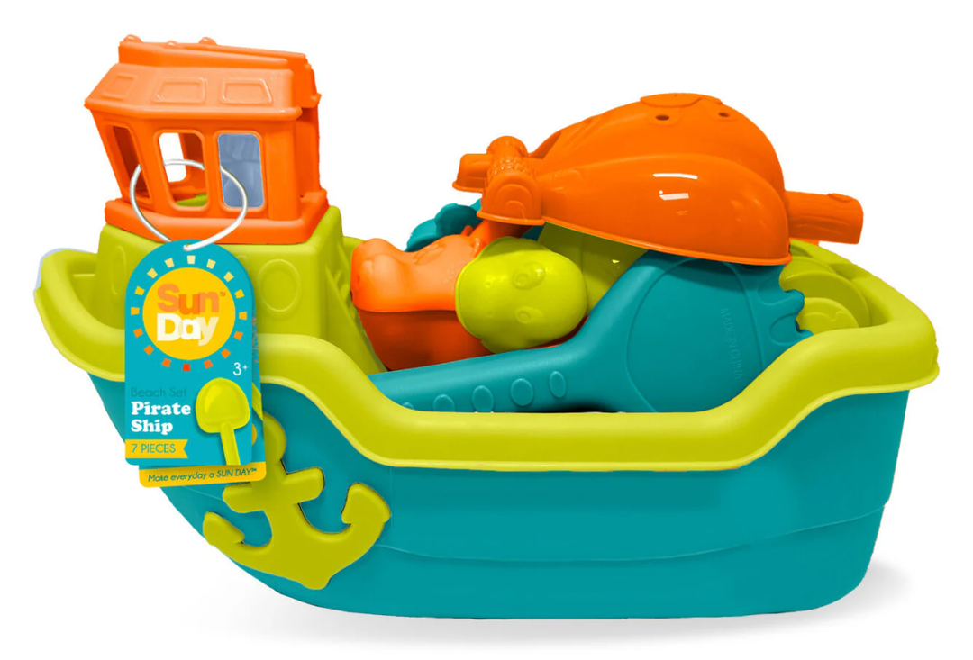 SunDay Pirate Ship Beach Toy Set
