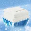 Cozy Bliss Cooling Comforter Queen Size, Cooling Blankets for Hot Sleepers and Night Sweats, Cream Summer Comforter for Queen Size Bed, Breathable Soft Lightweight Silk Smooth
