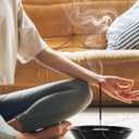 Radicaln Marble Incense Holder for Stick 5.5" Inches Black Handmade Ash Tray & Palo Santo Holder, Perfect for Fall & Living Room Dcor, Ideal Incense Burner