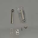 QCAA Heavy Duty Solid Brass Concealed Surface Bolt, 4", Satin Nickel, 2 Pack, Made in Taiwan