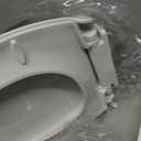 19 in Toilet Seat with Cover Soft Close, Toilet Lid Slow Close Quiet No, Easy Installation & Release,Safe PP Material Easy Clean, Comfortable Ergonomic Design, Suitable to Elongated Toilets,White
