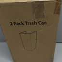 Bathroom Trash Can with Lid, 2 Pack 4 Gallons/15 Liters Garbage Can with Pop-Up Lid, Small Plastic Trash Can, Slim Trash Bin Waste Basket for Bathroom, Bedroom, Office, Living Room(Black)