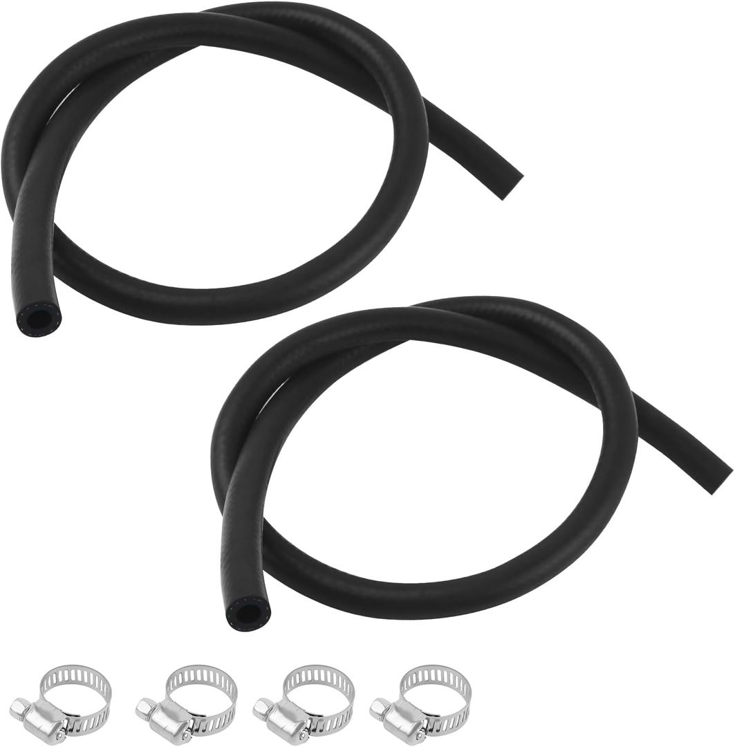 2PCS 27232 11/32"x36" Car Brake Booster Vacuum Hose Kit 300PSI with Clamps,Soft Power Brake Vacuum Lines Automotive as Replacement,Essential Brakes Booster Vacuums Hose Automotive Parts