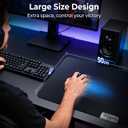 Tempered Glass Mousepad for Gaming, 19.7"x15.7" Large Hard Mousepad, 19.7L x 15.7W inches