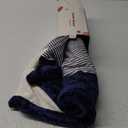 Homelike Moment Fleece Throw Blanket for Couch, Blue Soft Fluffy Blankets Throws, Fuzzy Cozy Plush Flannel Blanket for Sofa, Comfy Warm Lightweight Bed Blanket Striped (Navy Blue, 50x60IN)