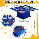 Preboun Graduation Cap for Kids, 6 Pcs Set Kindergarten Graduation Hat Topper with Tassel for Kids