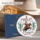 Western Christmas Ornaments 2025 - Cowboy Ornaments for Christmas Decorations, Ceramic Ornament for Vintage Cowboy Decor, Xmas Gifts for Cowboys Western, Men, Friends, Family, Coworkers