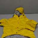 Morezi Dog Zip Up Raincoat with Reflective Buttons, Rain/Water Resistant, Adjustable Drawstring, Removable Hood, Raincoats with Legs 8lbs to 80lbs - Yellow - XL