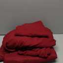 Amazon Basics Lightweight Super Soft Easy Care Microfiber 4-Piece Bed Sheet Set with 14-Inch Deep Pockets, King, Burgundy, Solid