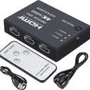 4K 60Hz HDMI Switch 3 in 1 Out for Gaming Consoles - 4K HDMI Switcher Support 3D HDR HDCP2.2 Compatible with NS2 Xbox PS5/4/3 Fire TV Projector Home Theater, Selector with Remote Switcher Selector Box