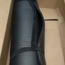 Amazon Basics 1/2 Inch Extra Thick Exercise Yoga Mat with Carrying Strap for Home Workouts and Fitness, 74" x 24", Black