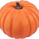 Artificial Pumpkin Orange Realistic Foam Pumpkin Fall Decor Fake Fruit Vegetable for Harvest Thanksgiving Party Christmas Decoration,(Size:11.8W x 9.8H)