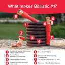 Pocket Hose Ballistic 50 FT Expandable Garden Hose w/Pocket Pivot Swivel Connector, Anti-Burst Sleeve Reinforced with Bulletproof Fiber, Lightweight, No-Kink, Compact, UV-Protected, AS SEEN ON TV