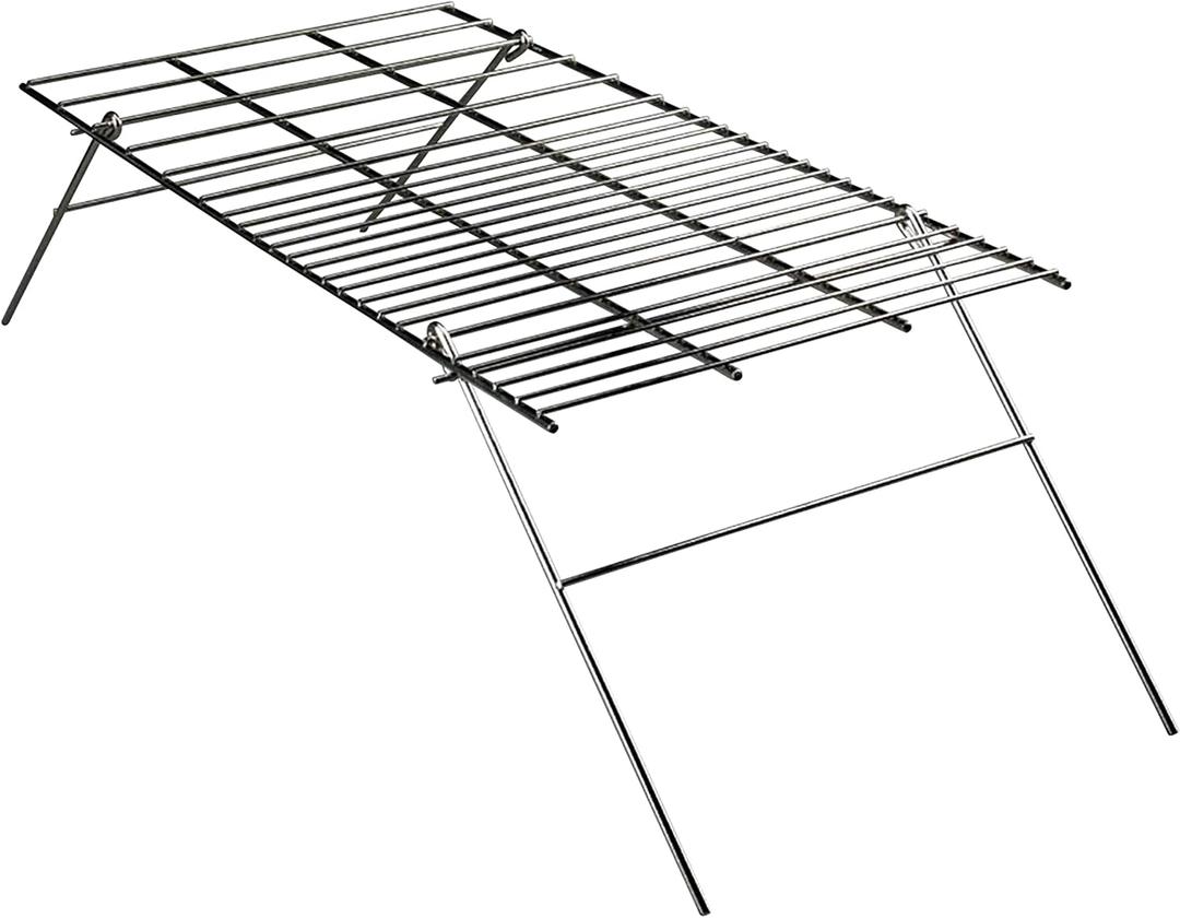Coleman Deluxe Open Flame Camp Grill, Steel Outdoor Folding Grill Rack for Over Fires, 288 Sq. In. Cooking Surface for Camping, Tailgating, Grilling, & Bonfires