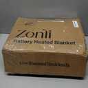 ZonLi Z-Walk Battery Operated Heated Blanket,Rechargeable 12v Portable Heated Blanket with 3 Heating Levels,Includes 20000mAh Power Bank,for Camping,Car,Stadium,Outdoors(Black)