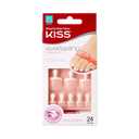 KISS Everlasting French Pedicure Kit, Chip-Free Glue-On Fake Toenails, Real Short Length, Style Limitless, Flexi-Fit Technology, Pink Gel Nail Glue, Mini File, Manicure Stick & 24 False Toenails