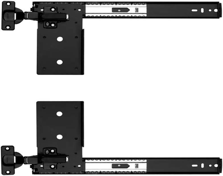 KV Pivot Door Slide Hardware Inset Application Self Closing 16 1/8" Slide (Kit) Black