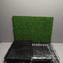 Dog Crates Kit with Artificial Grass and Dog Crates Cover, 27 Inch Double Door Collapsible Metal House for Dogs and Cats, Dog Cage with Leak-Proof Pan Tray, Travel, Indoor and Outdoor Dog Kennel