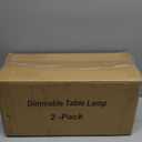 Set of 2 Industrial Table Lamps with USB Port, Gold Fully Stepless Dimmable Bedside Lamps for bedrooms, Nightstand Desk Lamp with Clear Glass Shade for Reading Living Room Office 2 LED Bulb