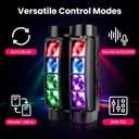 JCYWFLODY Spider Moving Head DJ Light, 8x10W LED Stage Lights RGBW Sound Activated DMX512 Control DJ Lights for Parties Club Pub Disco Live Show Wedding Event Stage Lighting, 2 Packs