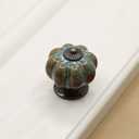 Cabinet Pull Durable Replacement Parts Home Office Ceramic Knob Universal Furniture Hardware Shape Round Cupboard Drawer Pull Handle - (Color: Blue), 12 Pcs