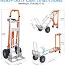 4 in 1 Convertible Hand Truck, Folding Hand Truck Dolly Cart with Solid Wheel, 1000LBS Heavy Duty Aluminum Hand Dolly for Logistics, Shopping, Home, Office Moving