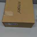 FITORY Womens Platform Slippers, Suede Ankle Boots with Fleece-lined for Indoor Outdoors Size 8 Beige