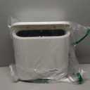 IEEK 12 Liter Rectangular Plastic Trash Can with Press Top Lid,White Modern Wastebasket Thin Trash Cans,3.2 Gallon Garbage Container Bin for Bathroom,Bedroom,Kitchen,Office and Powder Room, White