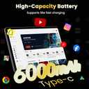 Android 15 Tablet,10 inch Tablets, Octa Core CPU, 12GB+64GB+512GB Expansion, 1280x800 Display Screen, Wi-Fi6, Dual Camera, 6000mAh Battery Tablet PC,Widevine L1 Google Kids Space