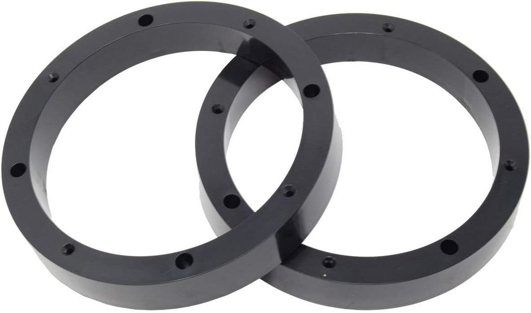 Audiopipe 1 Pair 6.5" Plastic Speaker Spacer Rings - Subwoofer Mid Range Custom Installation Mounting Adapter, Black