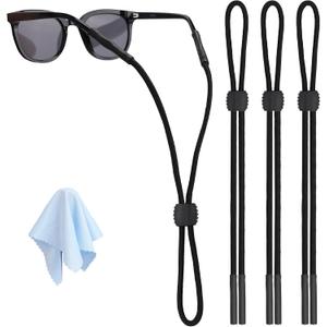 3 Pcs Glasses Strap-Adjustable Eyeglass Holders for Men, Women, and Kids - Neck Eyewear Retainer, Sports Sunglasses Strap, Lanyard