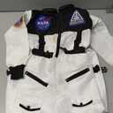 Spooktacular Creations Astronaut Costume with Helmet, Space Suit for Toddler, Kids Astronaut Halloween Costume for Cosplay (L (10-12 YRS), White)