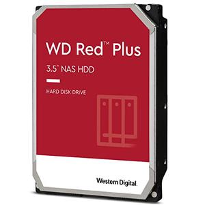 Western Digital 6TB WD Red Plus NAS Internal Hard Drive HDD - 5400 RPM, SATA 6 Gb/s, CMR, 256 MB Cache, 3.5" -WD60EFPX