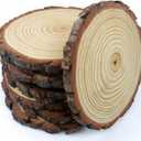 Large Wood Slices for Centerpieces, Natural Rustic Wooden Rounds, 9-10 Inch, Set of 10, Wedding Event Table Decor