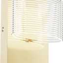 URSOLA Wall Sconce LED Wall Lamp with Oval Linear Sleek Lampshade 110 Volt Hardwired Wall Light 4000K Sconces Wall Lighting (Gold)